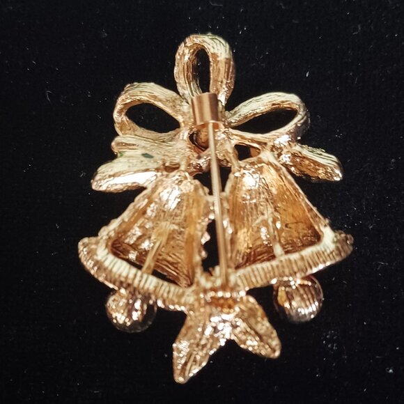 Christmas Bell Brooch or Pendant - Picture 2 of 4
